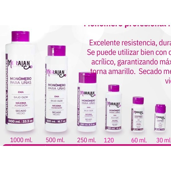 Monomero para Unas Moralan 250 ml