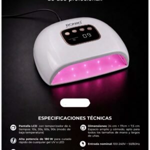 LAMPARA RONIKI LUZ ROSADA 180W