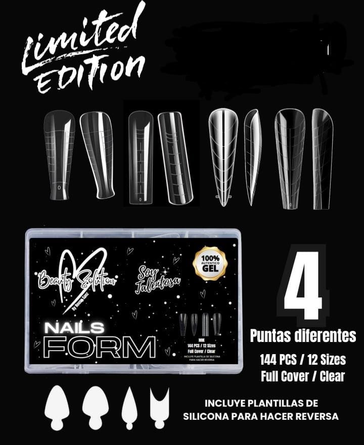 MOLDES REUSABLE 4 FORMAS X144 BEAUTY SOLUTIONS