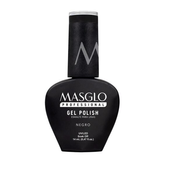 MASGLO GEL POLISH NEGRO 14ML